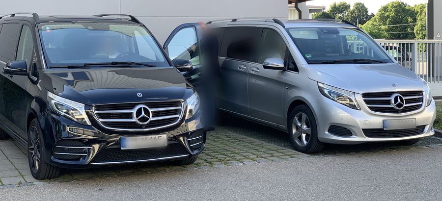 Mercedes-Benz V-Klasse in Schwarz und Silber